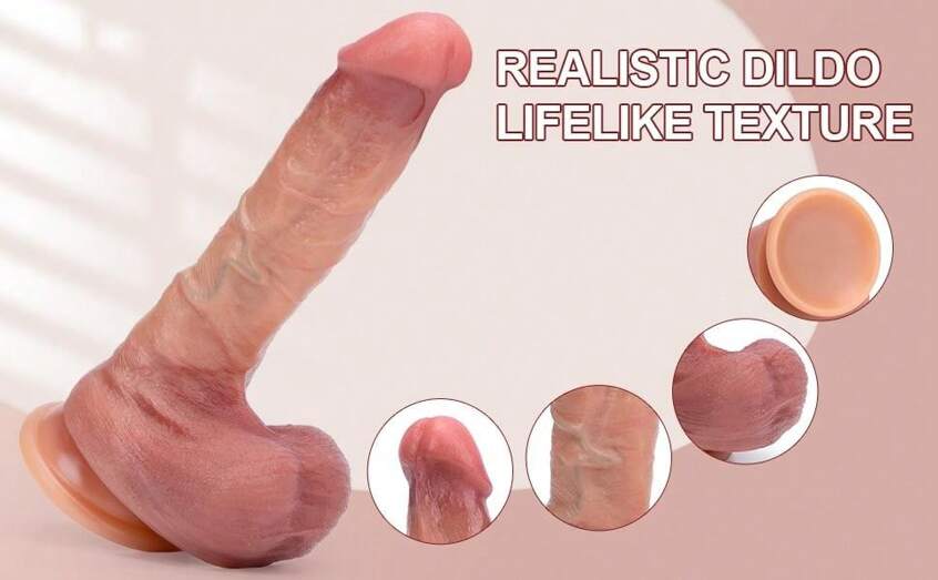 Rogel – Dildo Consolador Realista con Escroto y Ventosa | 22 cm de Silicona Médica