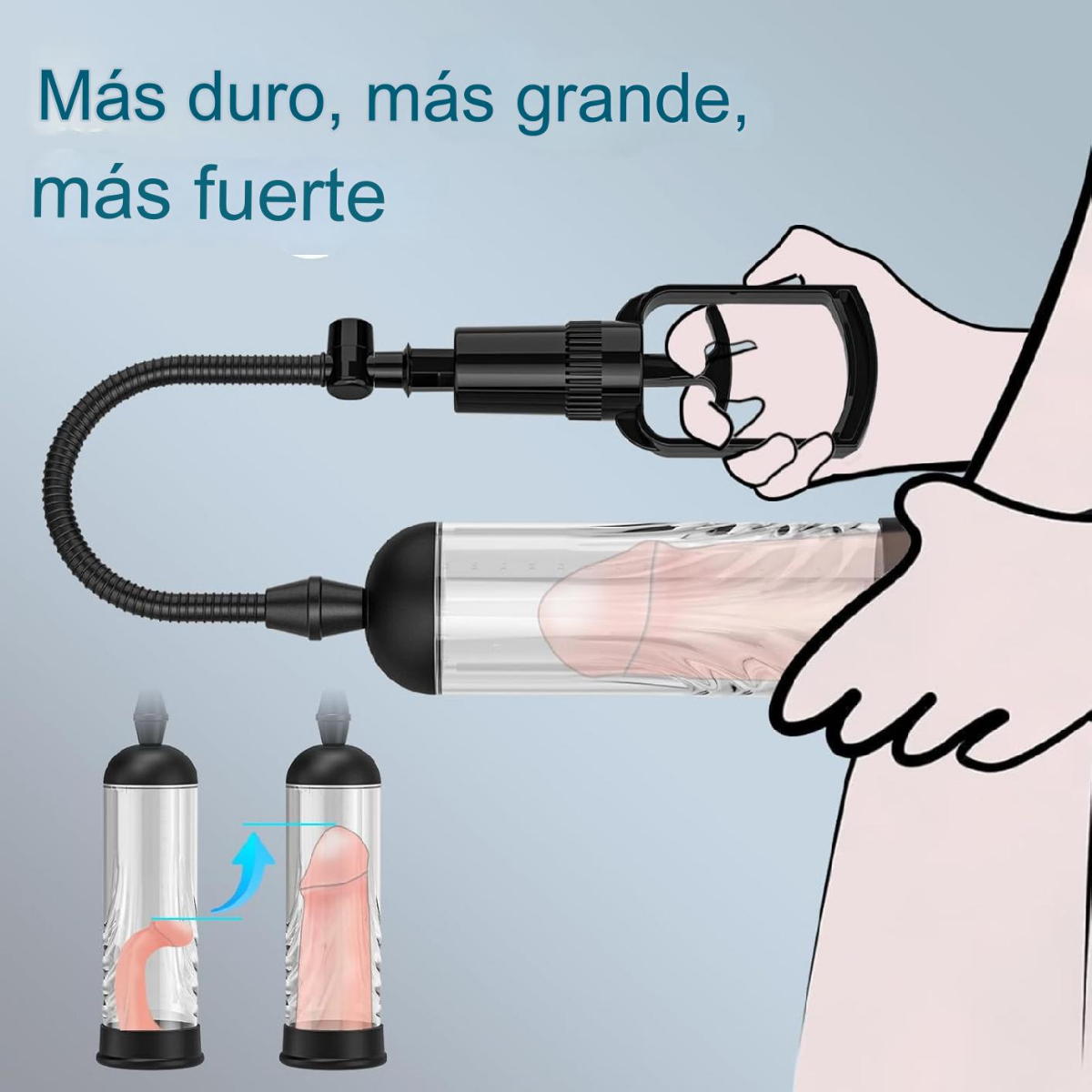 Magnus – Bomba Manual de Succión con 3 Fundas de Silicona