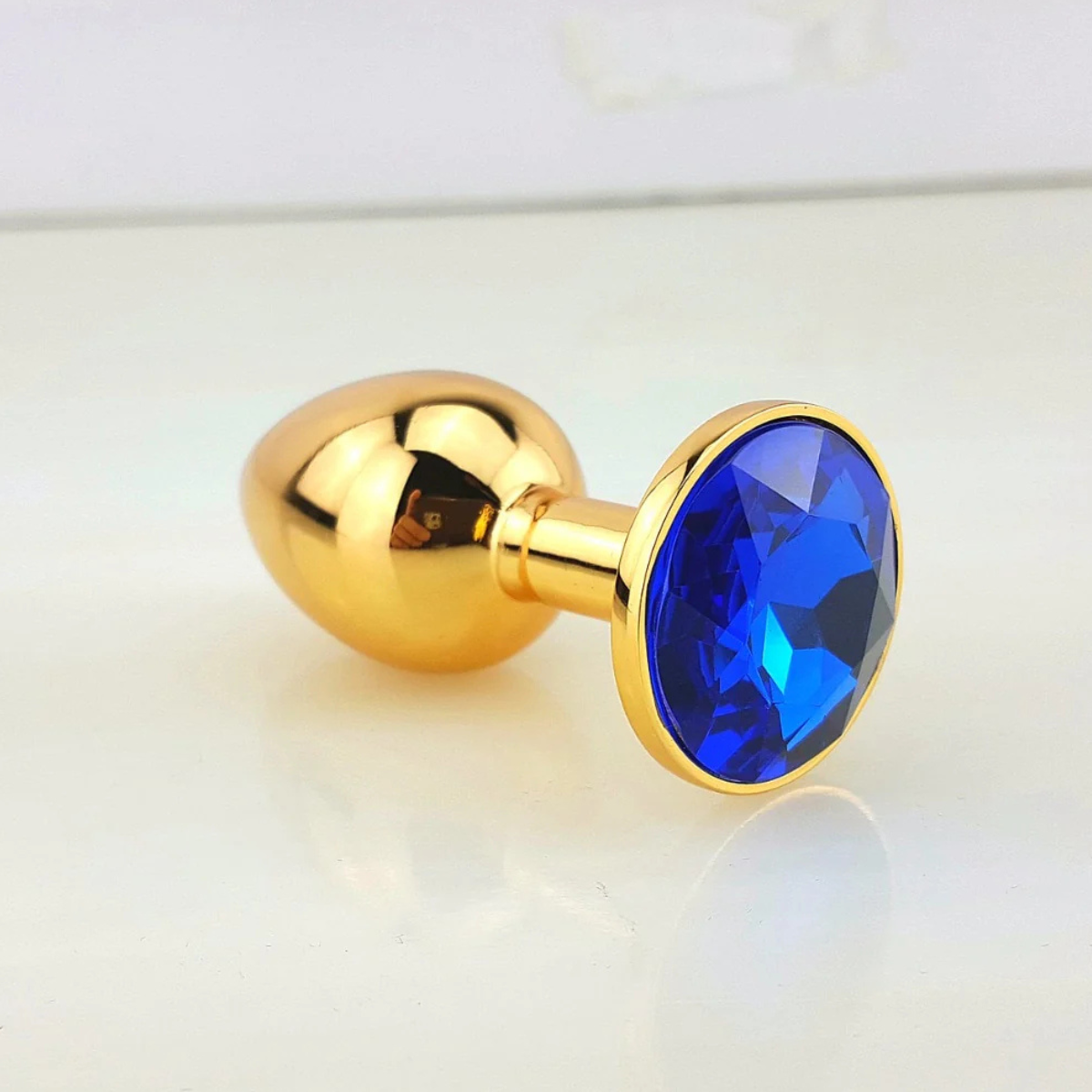 Plug Anal De Acero Dilatador Joya Consolador Dorado Premium