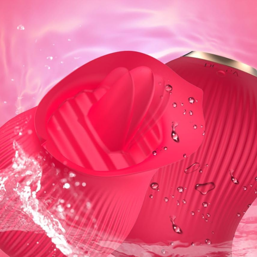 Rose – Estimulador de Clítoris con Lengua Vibradora Multivelocidad 12 Modos