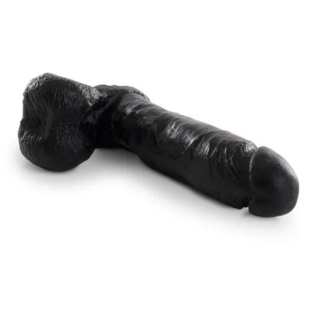 Black – Dildo Consolador Realista con Escroto y Ventosa | 11 cm