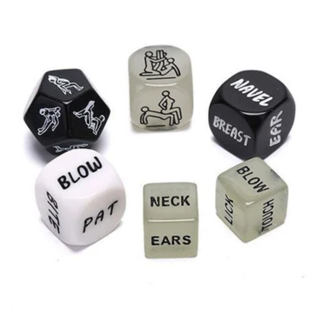 Dados Eróticos – Juego de 6 Unidades con Acciones y Zonas