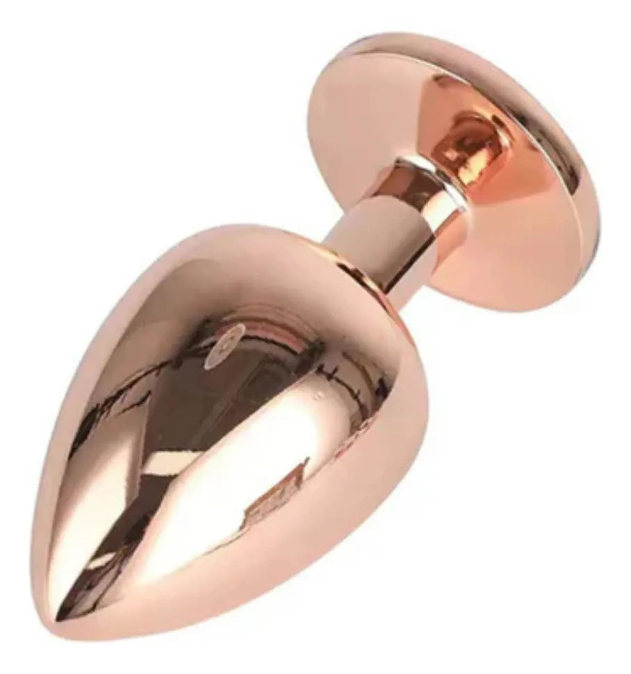 Combo Plug Anal Oro Rosado + Lubricante Prolub 80 g