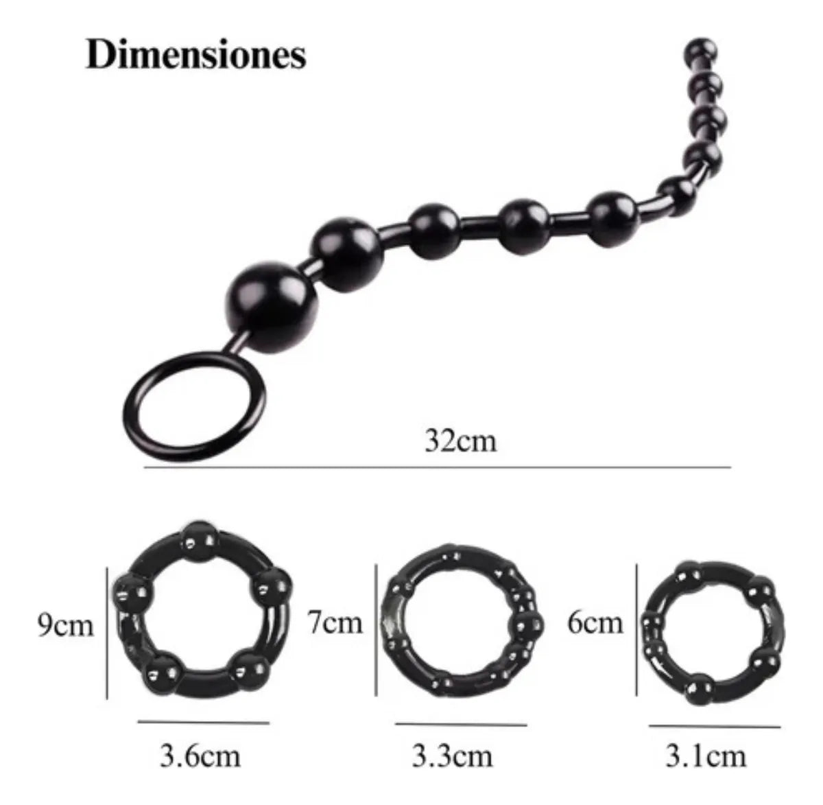 Combo Dildo realista con kit anal y lubricante Prolub