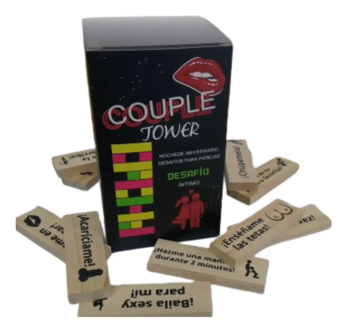 Combo Jenga Hot + Lubricante Prolub 80 g | Juego erótico para parejas