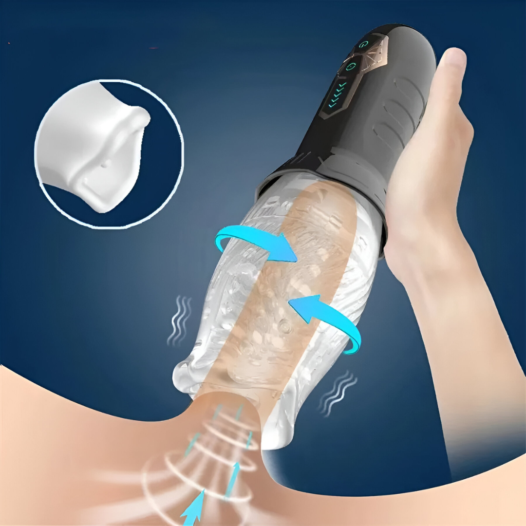 Rob – Masturbador masculino rotación 360° y vibración multivelocidad