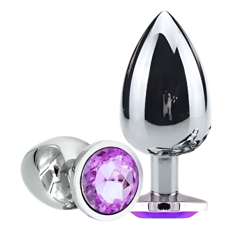 Plug anal con joya Alba 7cm  Dilatador metlico hipoalergnico  Vibra