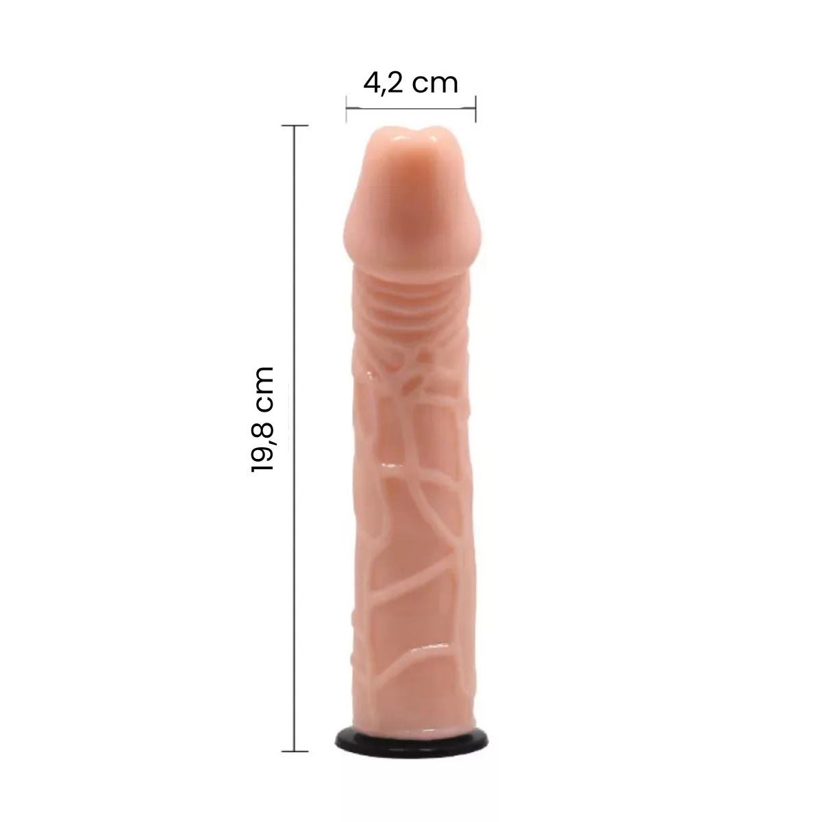 Arnés unisex con dildo realista y acabado mate