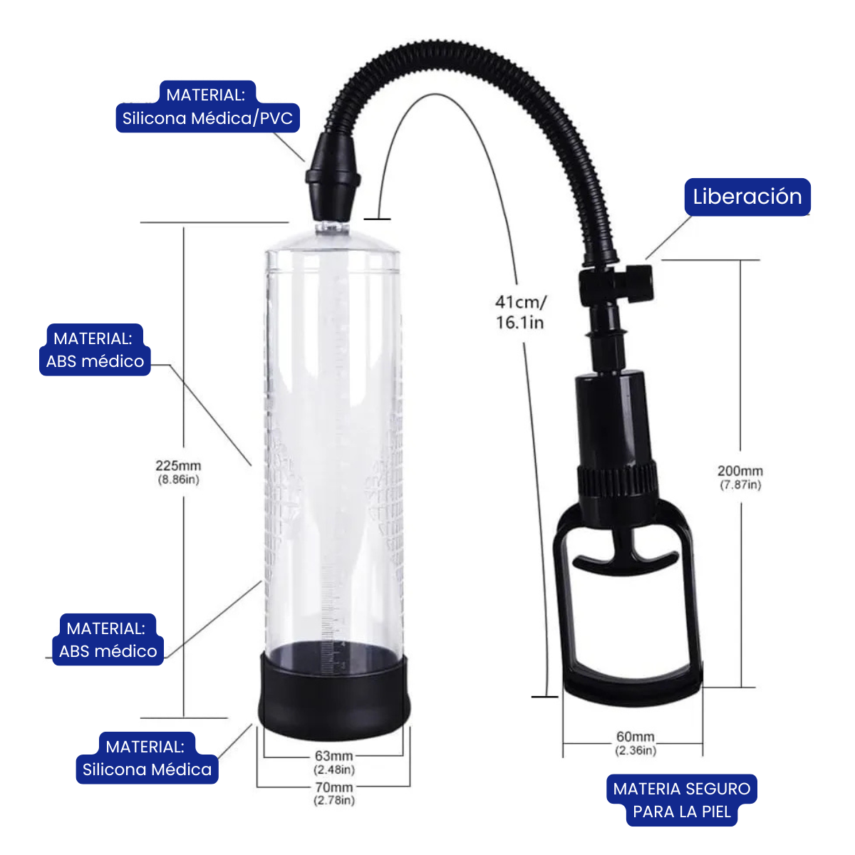 Bomba manual resistente al agua y fácil de limpiar