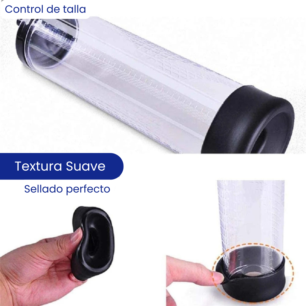 Detalle del tubo y la válvula de succión manual