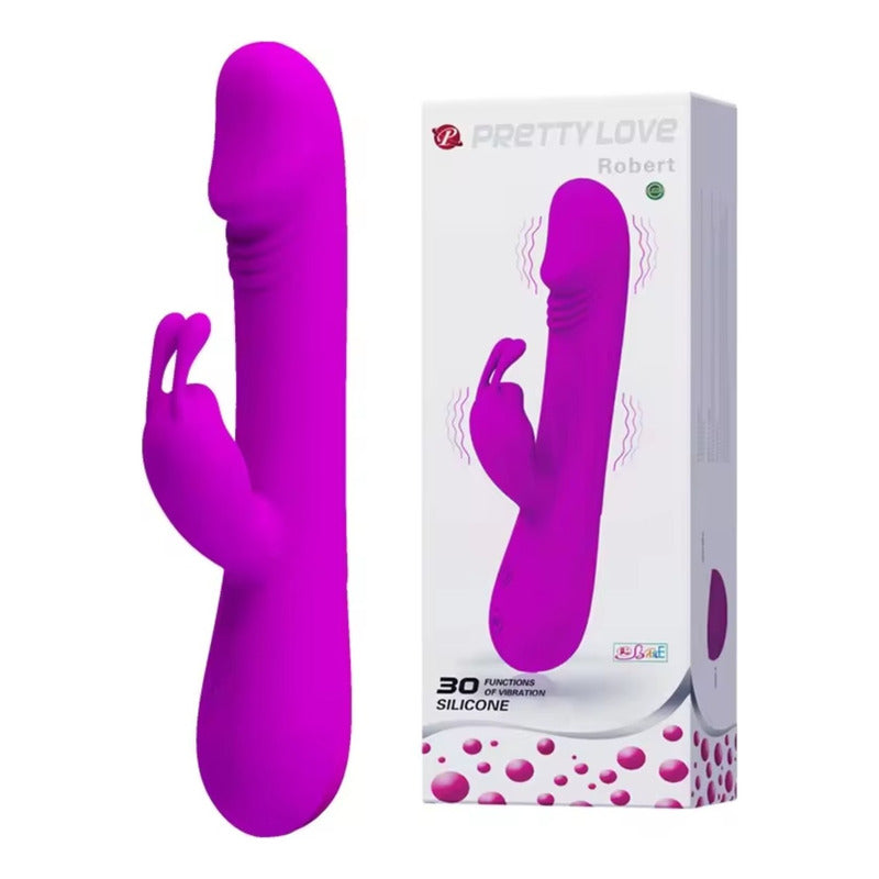 Consolador de silicona Rabbit con 30 modos de vibración