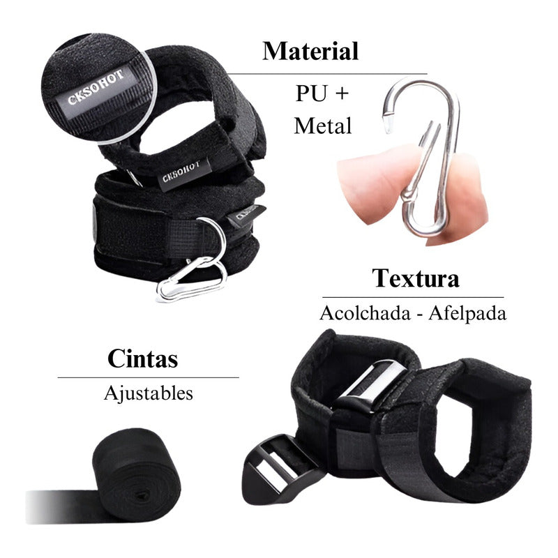 Esposas metálicas extraíbles para juegos BDSM Vibra