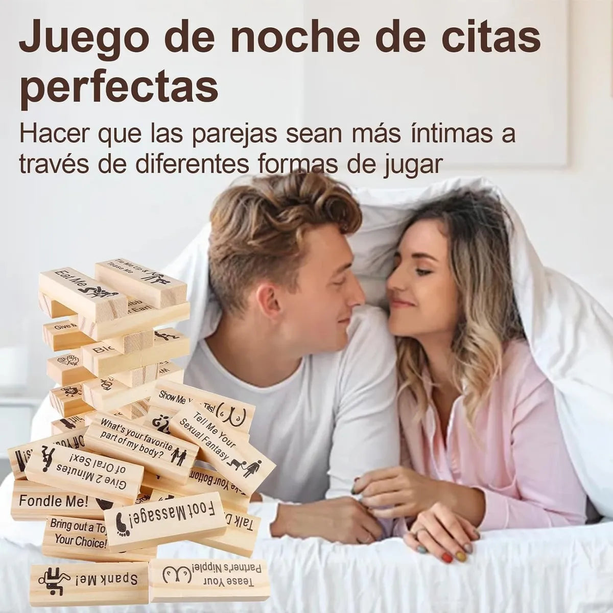 Juego para parejas Jenga erótico ideal para noches de diversión – Vibra