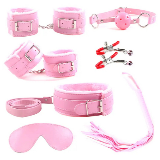 Kit BDSM 7 piezas rosado Vibra Uruguay