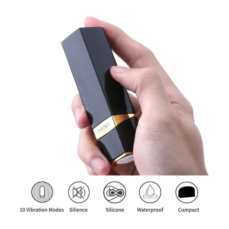 Mini vibrador portátil recargable por USB con diseño discreto