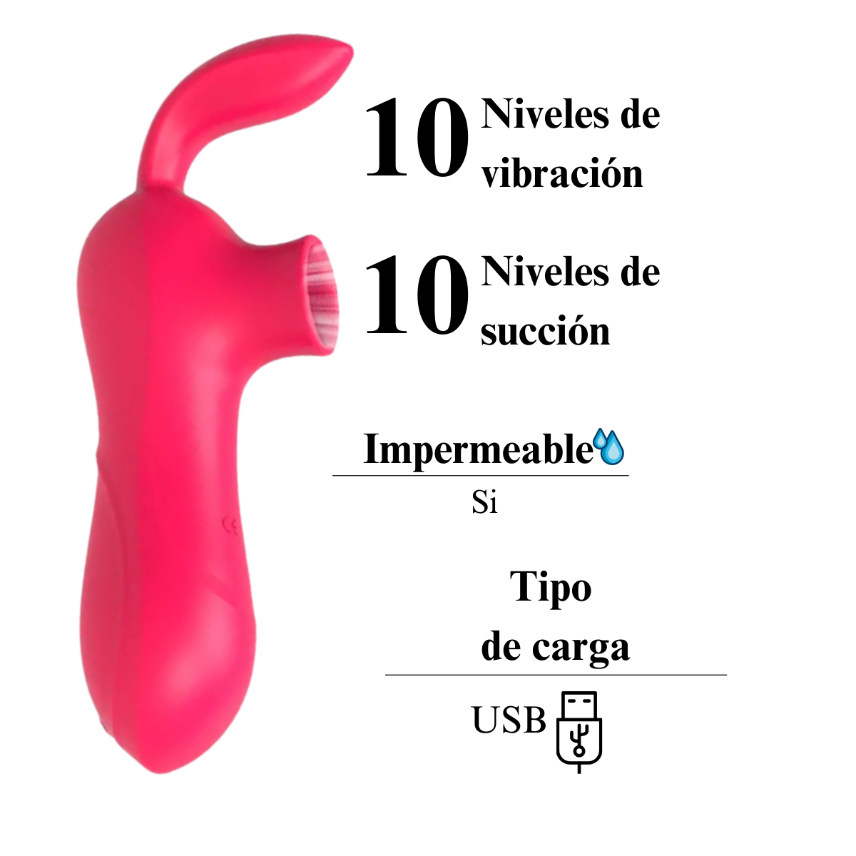 Succionador de clítoris Ultra con 12 modos de succión y vibración