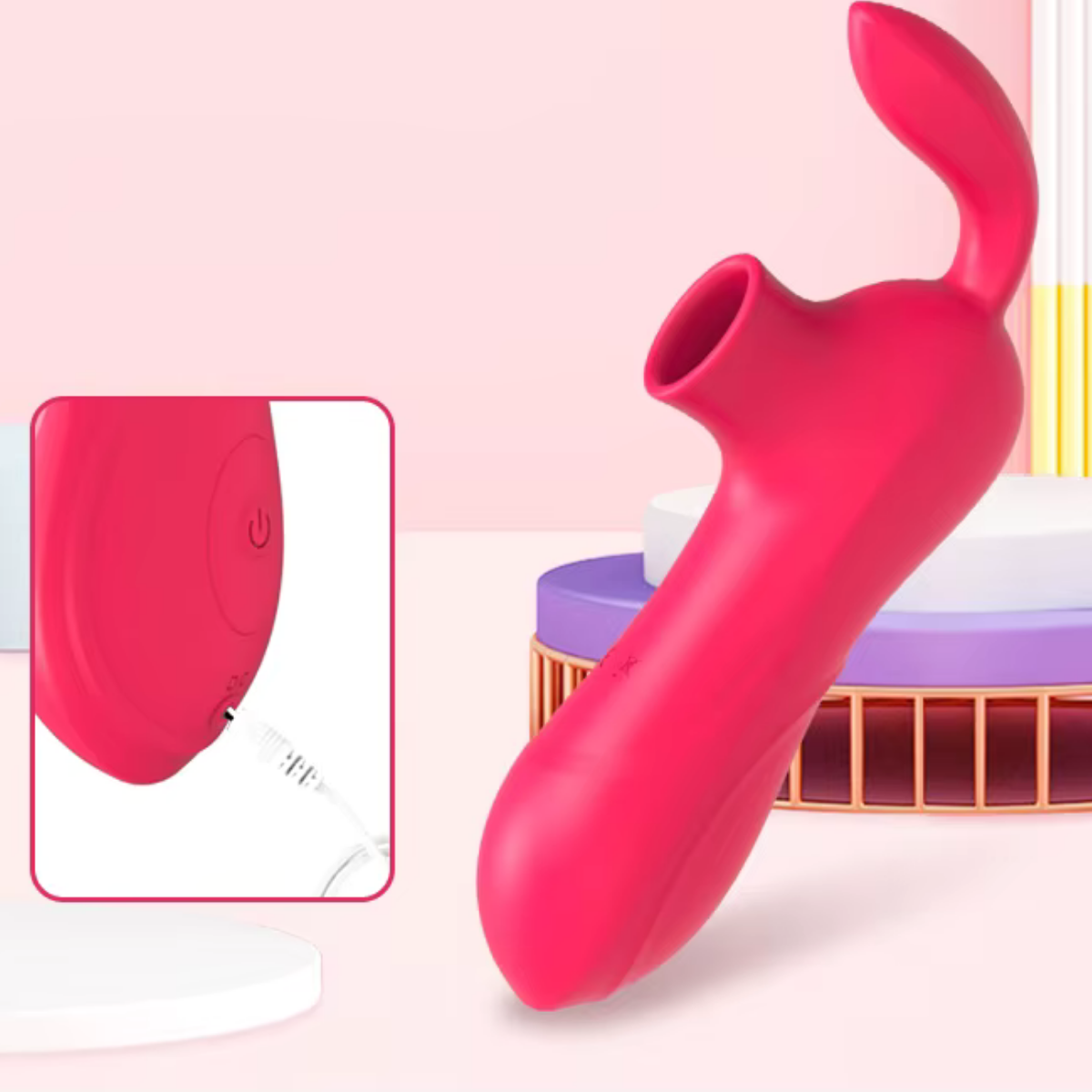 Vibrador succionador Ultra color azul Vibra Uruguay