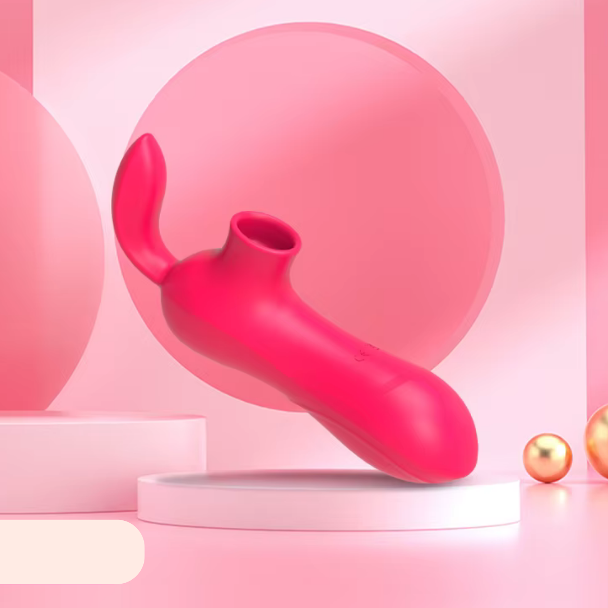 Succionador de clítoris Ultra color rosado elegante y compacto