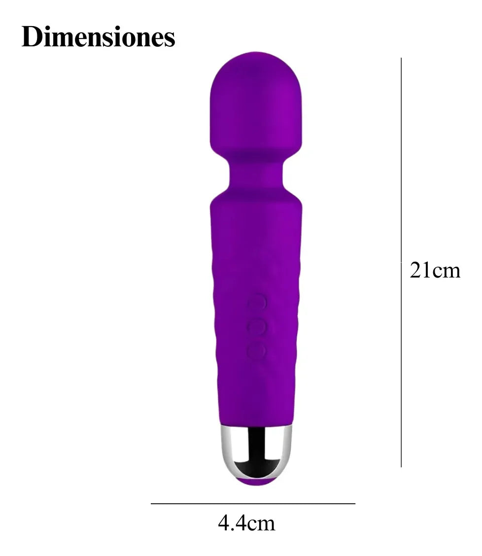 Varita vibradora  recargable USB color violeta – Vibra Uruguay