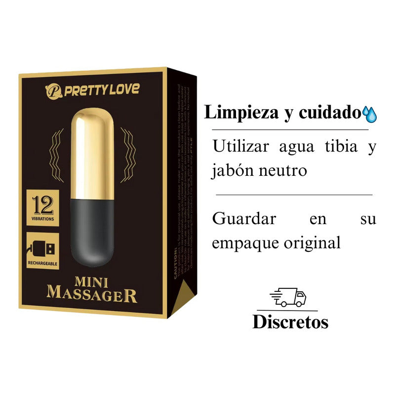 Vibrador pequeño portátil y discreto