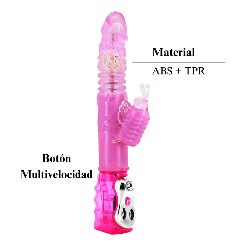 Vibrador con empuje y relieves texturizados