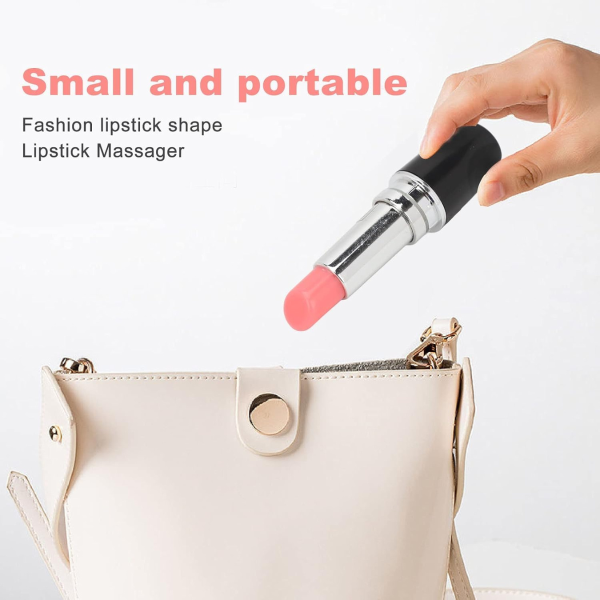 Vibrador con forma de labial, discreto y silencioso
