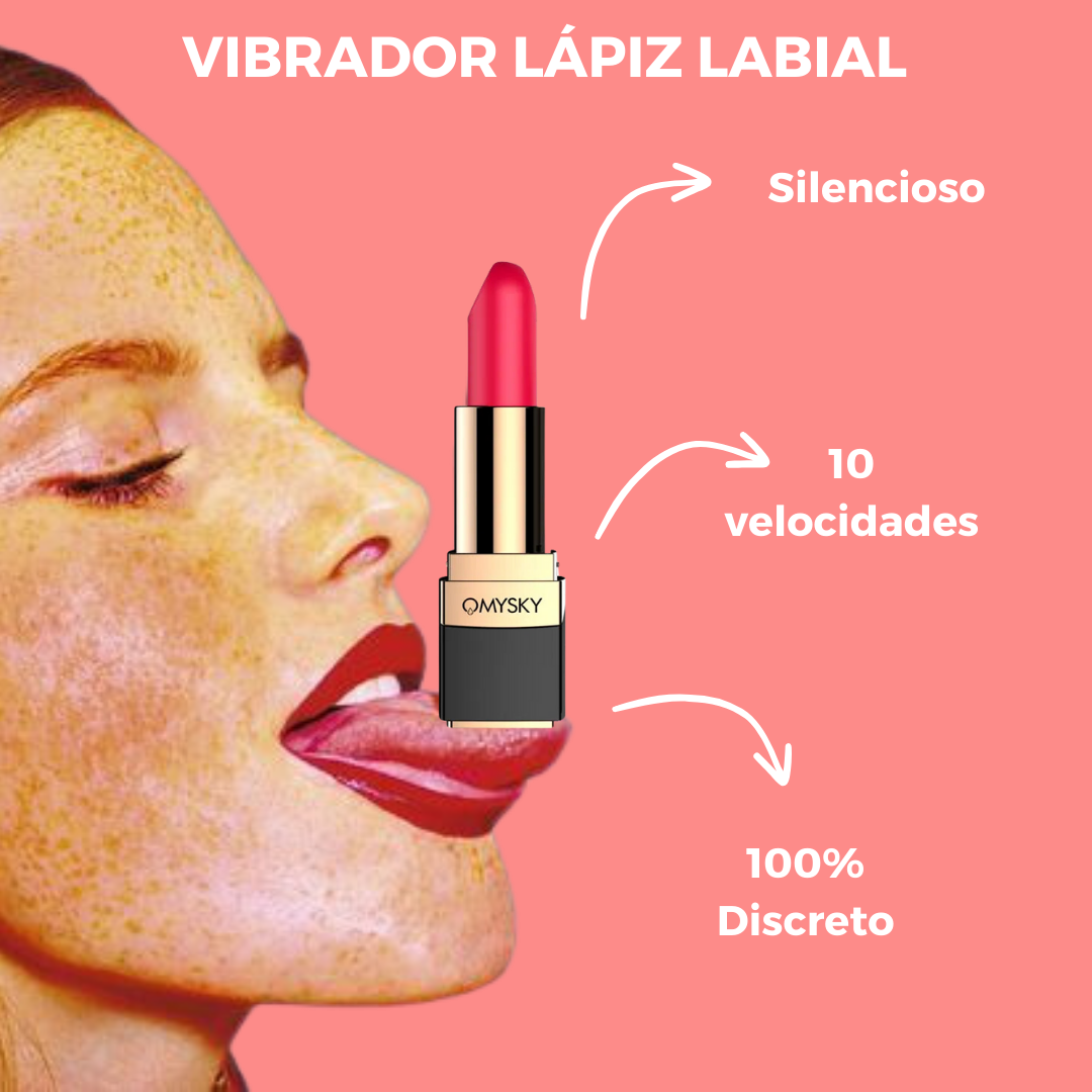 Vibrador en forma de lápiz labial USB recargable y compacto