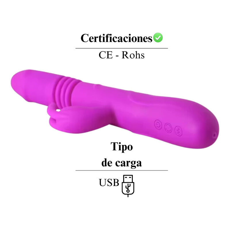 Vibrador con penetración realista y rotación 360
