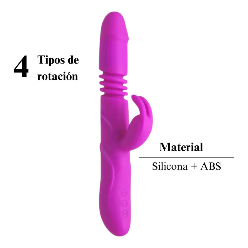 Vibrador Pretty Love con estimulador de clítoris tipo conejo