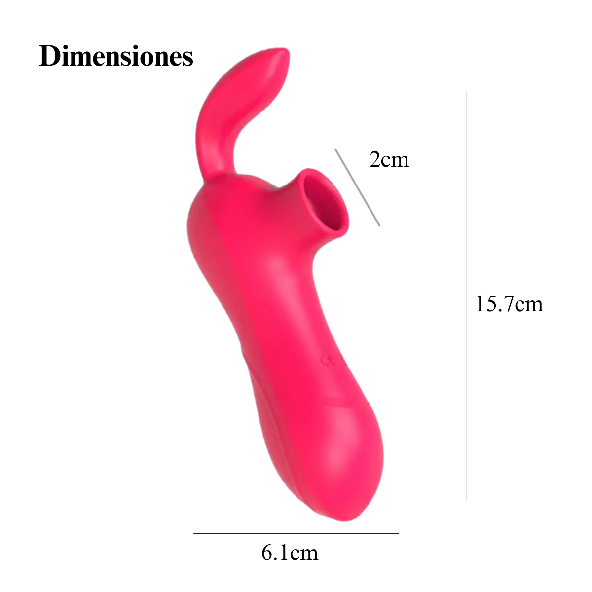 Vibrador Ultra 2 en 1 recargable por USB en color rojo, azul o rosado