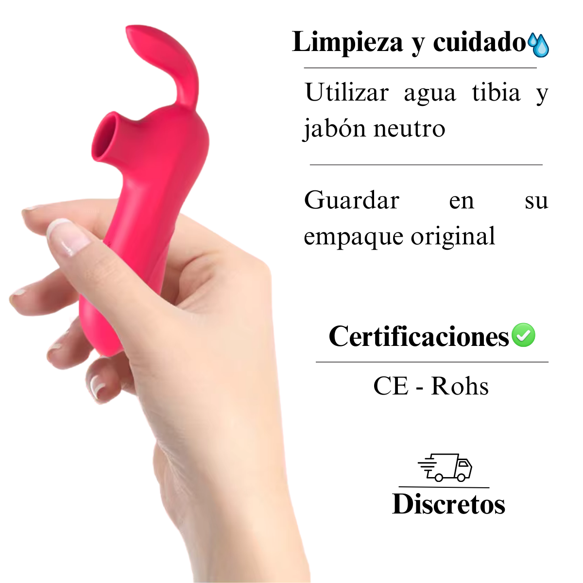 Ultra succionador de silicona médica ergonómico y suave