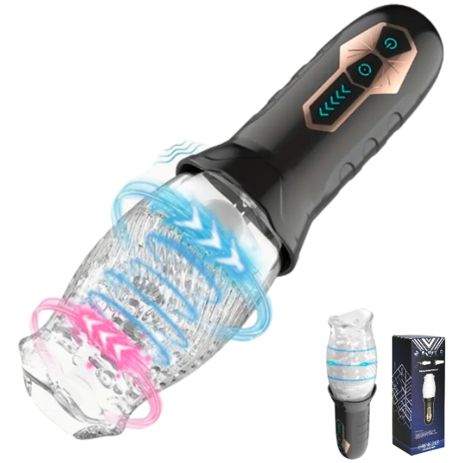 Rob – Masturbador masculino rotación 360° y vibración multivelocidad