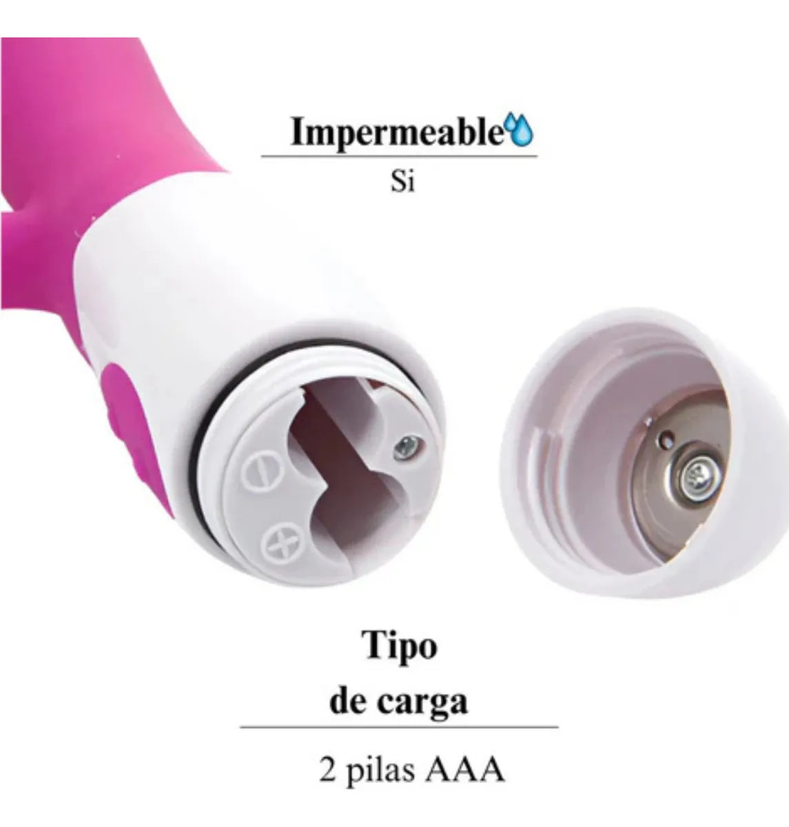 Vibrador Zoe multivelocidad con pilas AAA Vibra Uruguay