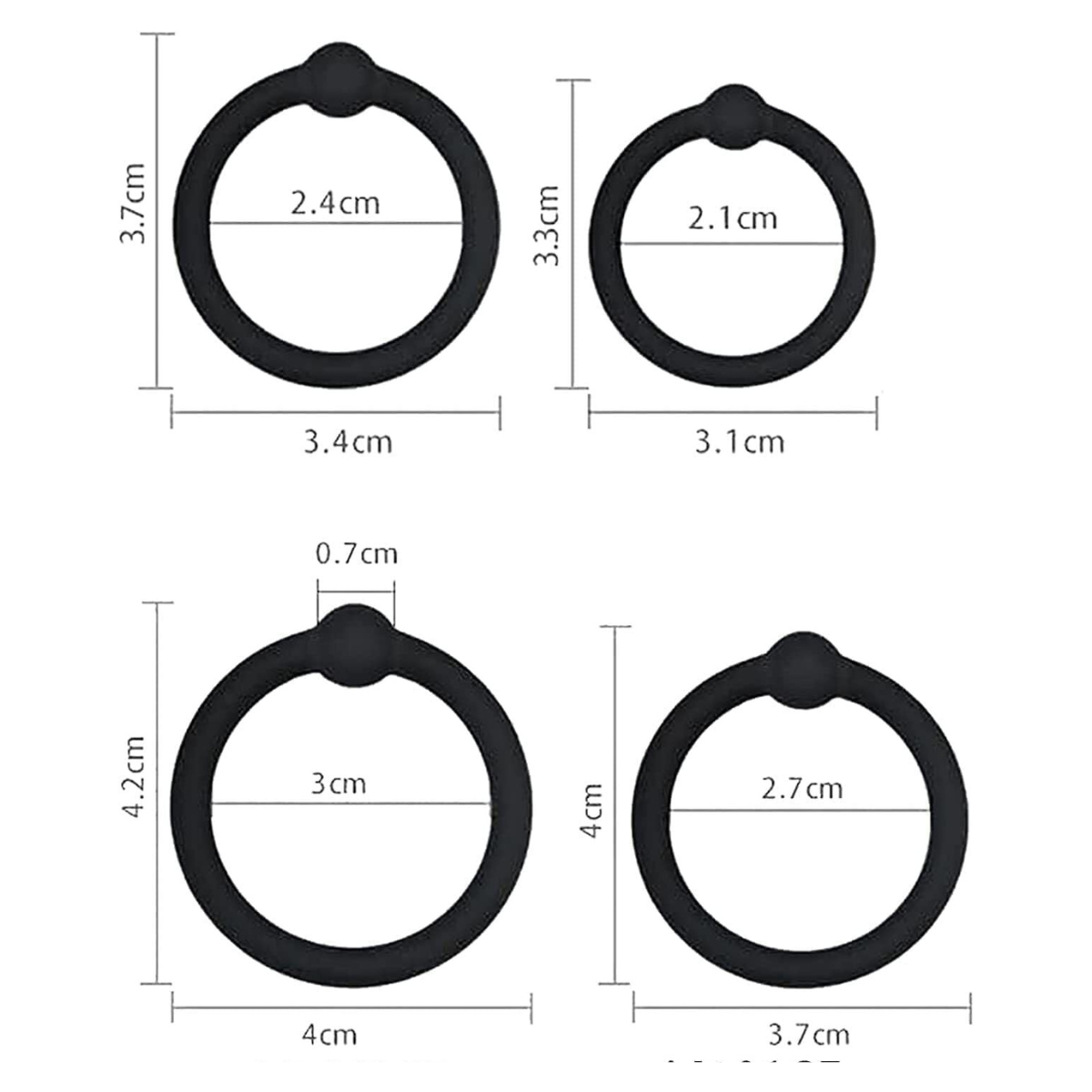 Ring - Anillos de Silicona Ajustables – Set Masculino Ultra Suave