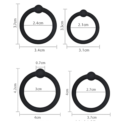 Ring - Anillos de Silicona Ajustables – Set Masculino Ultra Suave