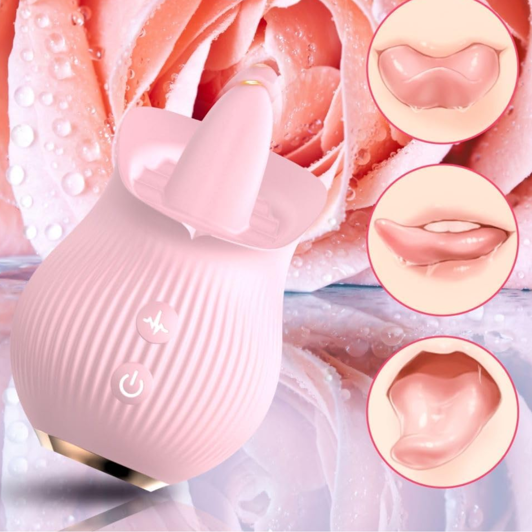 Rosa - estimulador clítoris lengua multivelocidad
