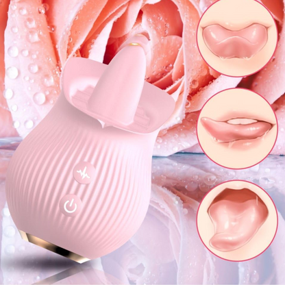 Rosa - estimulador clítoris lengua multivelocidad