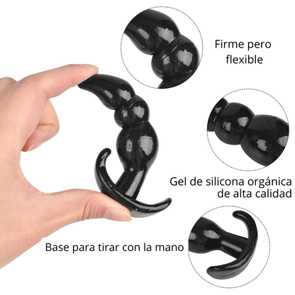Zeus - Kit Plugs Anal de Silicona Suave – 4 Piezas