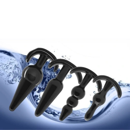 Zeus - Kit Plugs Anal de Silicona Suave – 4 Piezas