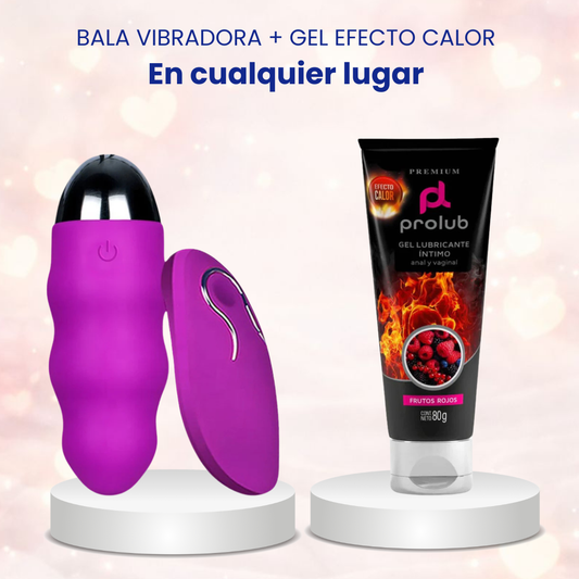 Bala Vibradora + Gel Lubricante Calor – Para Usar Donde Quieras
