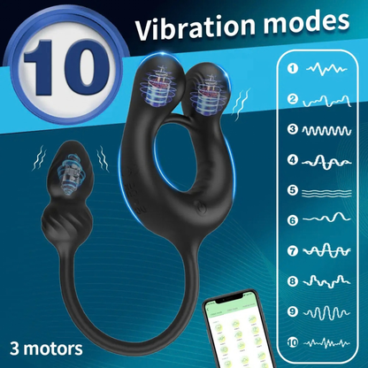 Prya - Anillo Vibrador con Próstata y App