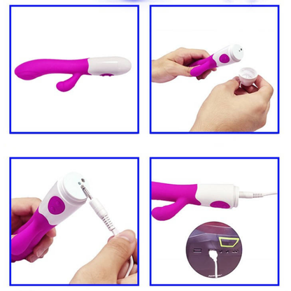 Tini - Vibrador Conejo 2 en 1 con Doble Estimulación – A Pilas | 19,3 cm