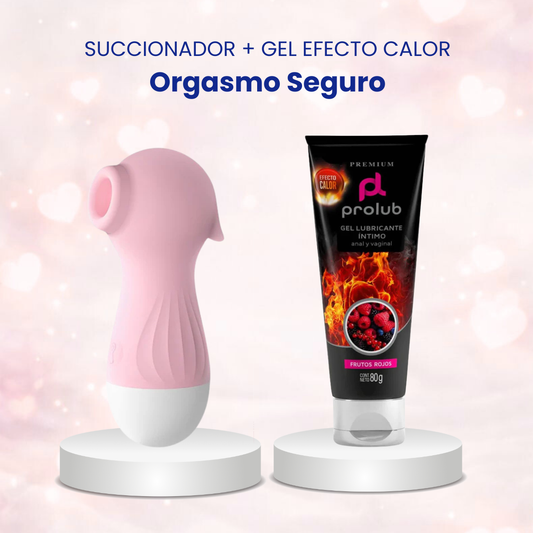 Succionador + Gel Lubricante Calor – Orgasmo Seguro