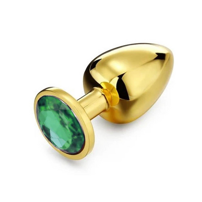 Plug Anal De Acero Dilatador Joya Consolador Dorado Premium