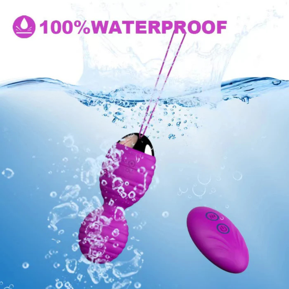 Set 4 Bolas Kegel Control Remoto Vibrador Recargable Bolsito