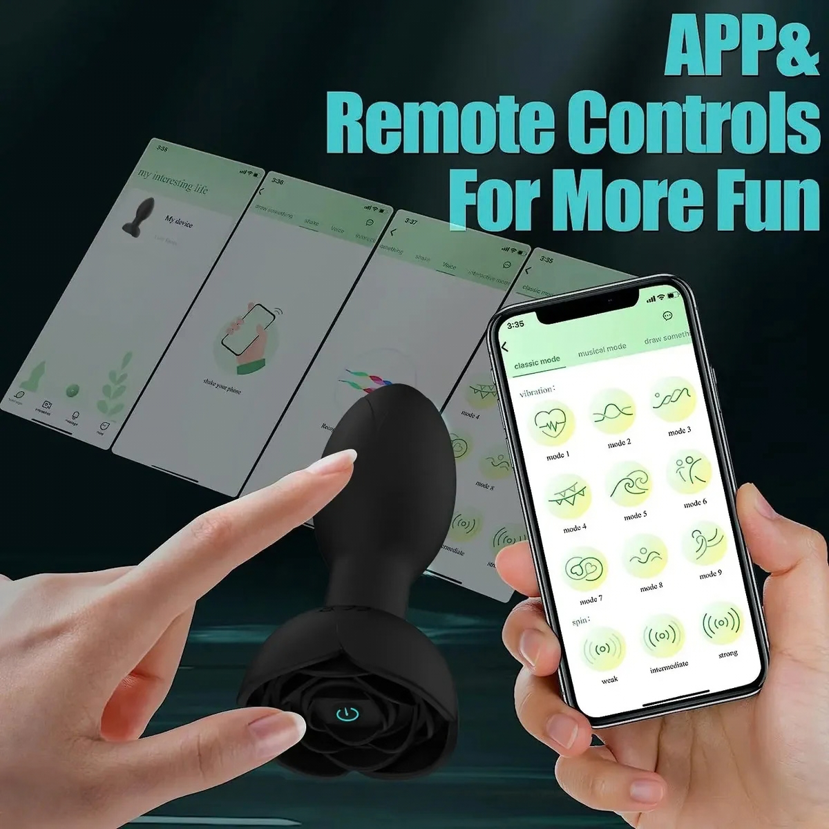 Rose - Plug Anal con App y Control Remoto