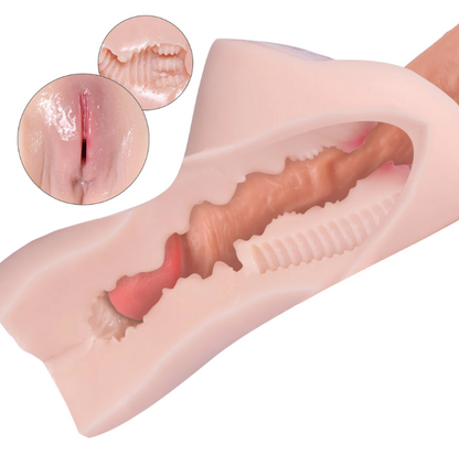 Masturbador Masculino Realista Vaginal Ajustado Labios Suaves