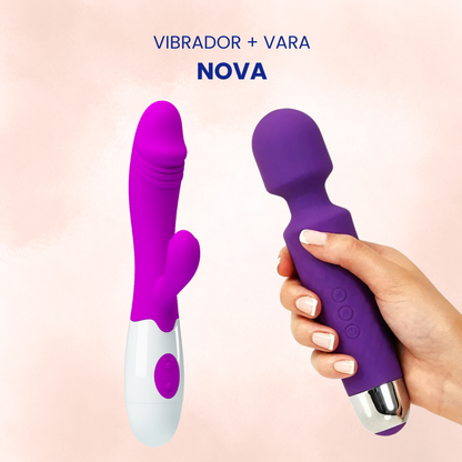 Kit Consolador Vibrador Punto G 10 Modos Y Vara Vibradora Usb