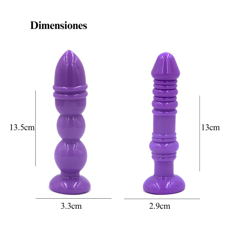 Frenesí - violeta kit plug anal 4 piezas