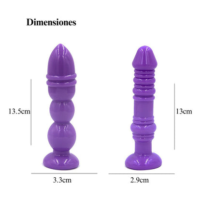 Frenesí - violeta kit plug anal 4 piezas